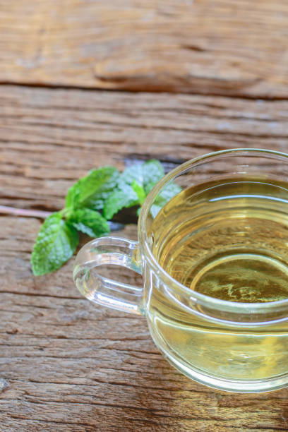 Cup of tea on the wood table